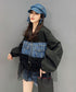 Denim Corset Tulle Layered Jacket